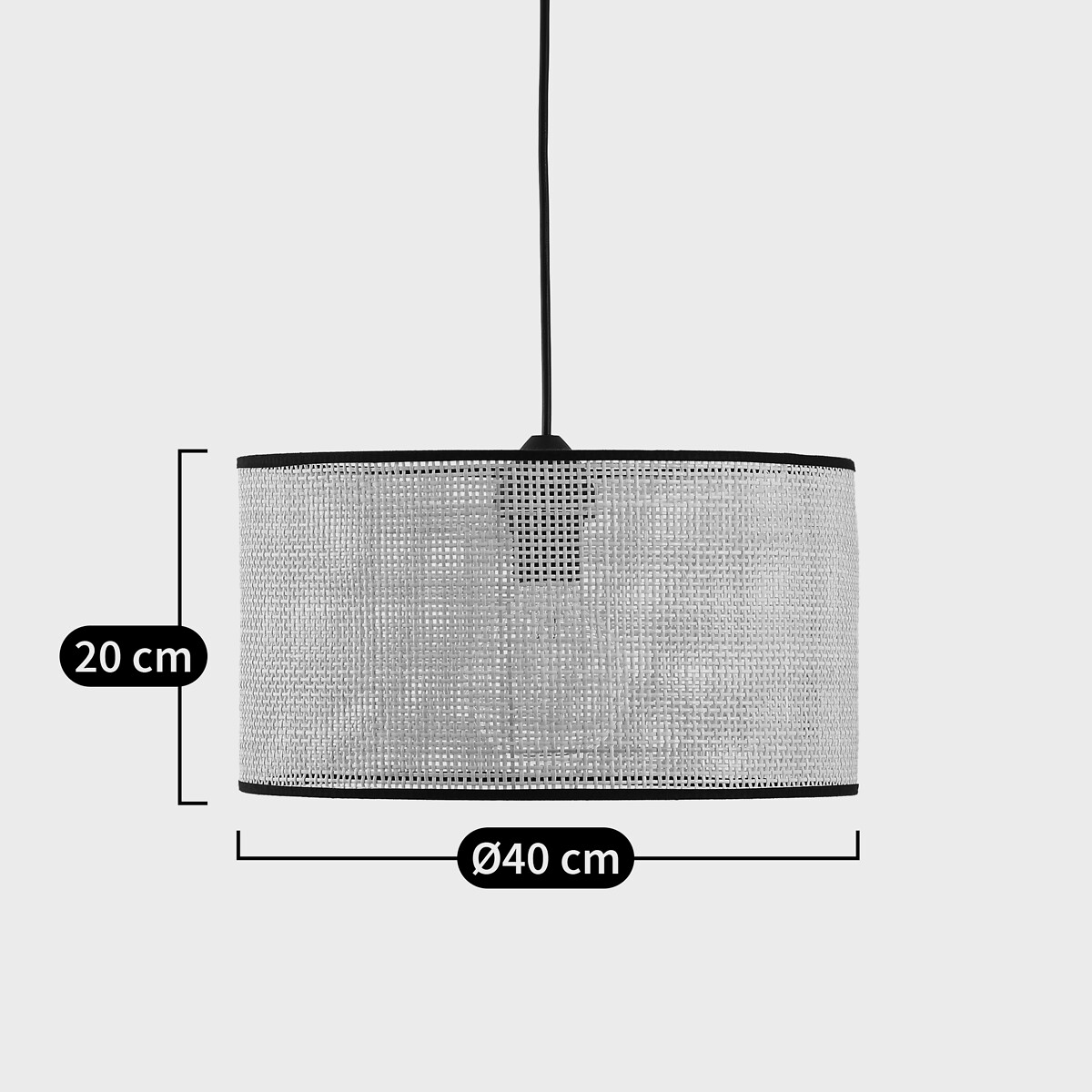 Suspension / Abat-jour en cannage Ø40 cm, Dolkie naturel, LA REDOUTE INTERIEURS