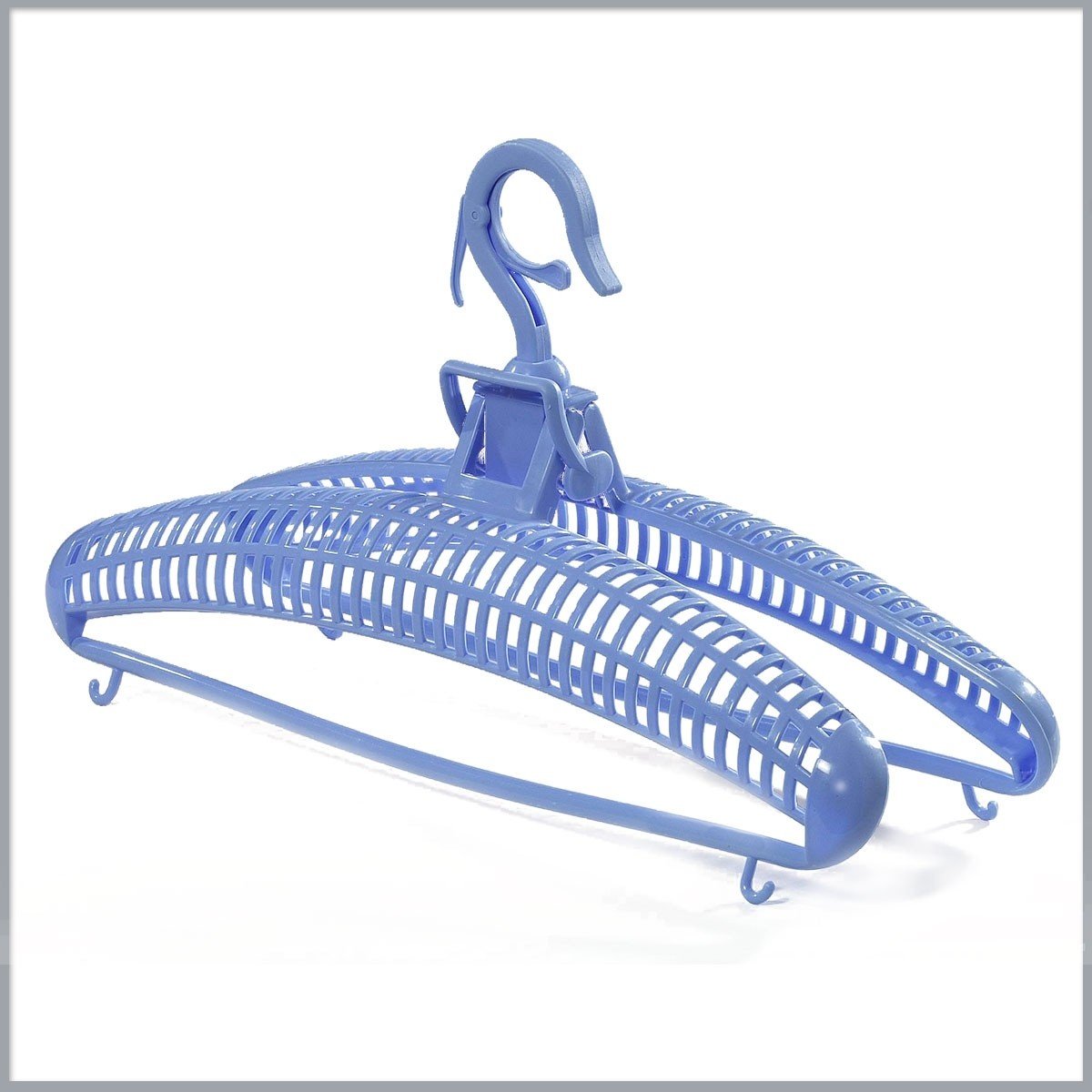Cintre sèche pull vendu par 3 bleu, CALICOSY