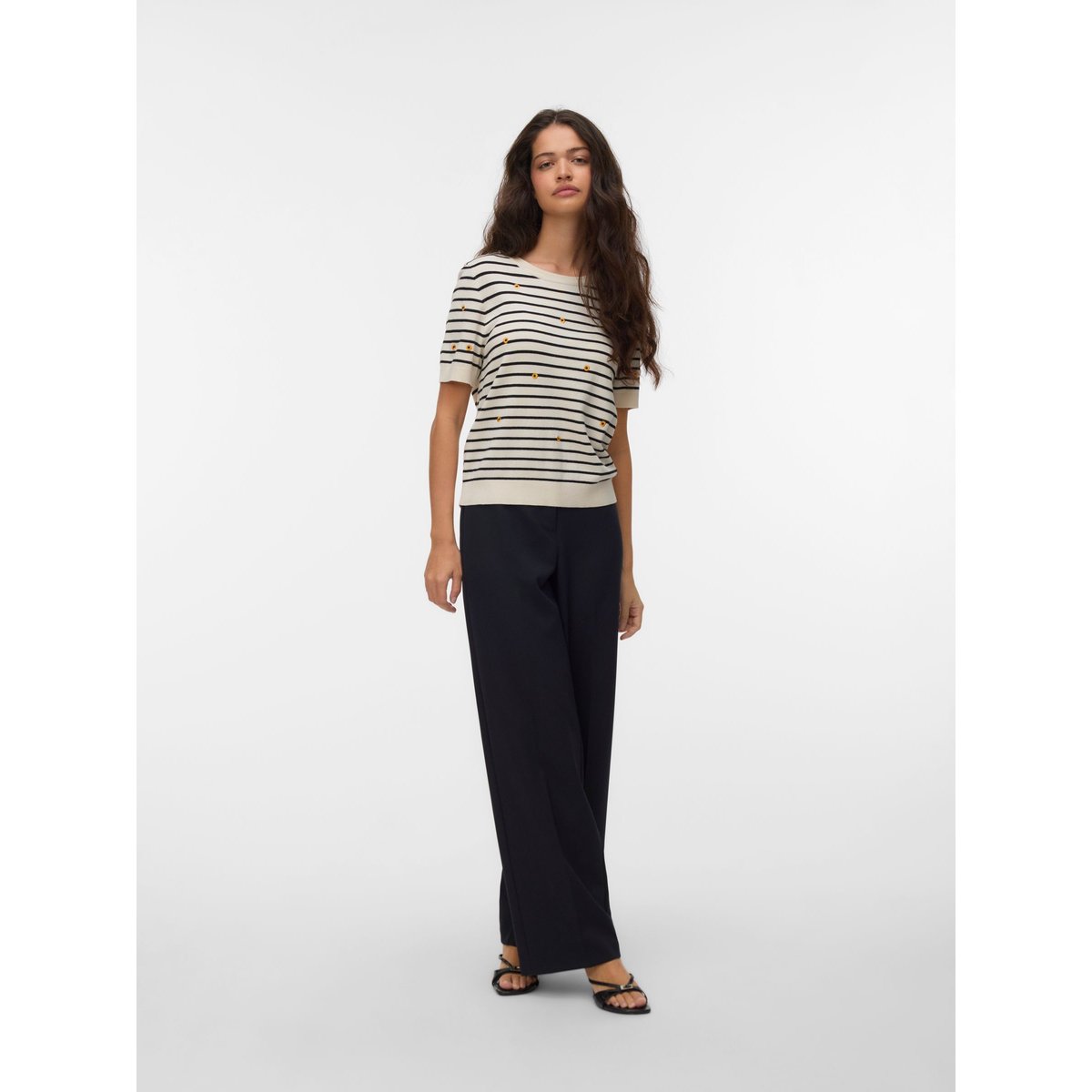 T-Shirt En Maille birch, VERO MODA