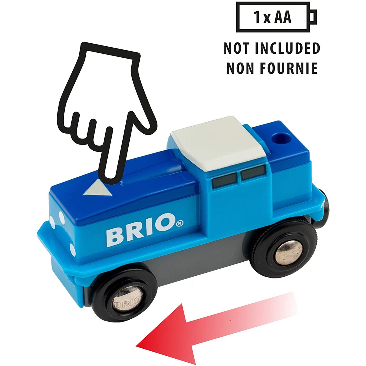 Locomotive de fret à pile bleu, BRIO