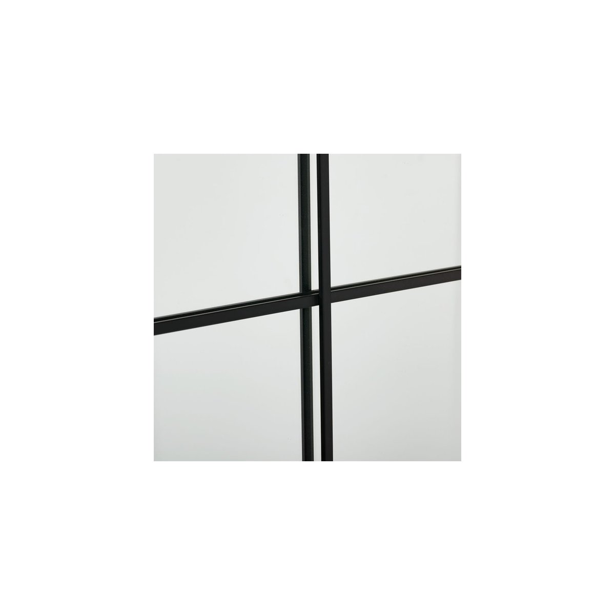 Miroir Fenêtre Métal Noir - 90x120cm noir, WADIGA