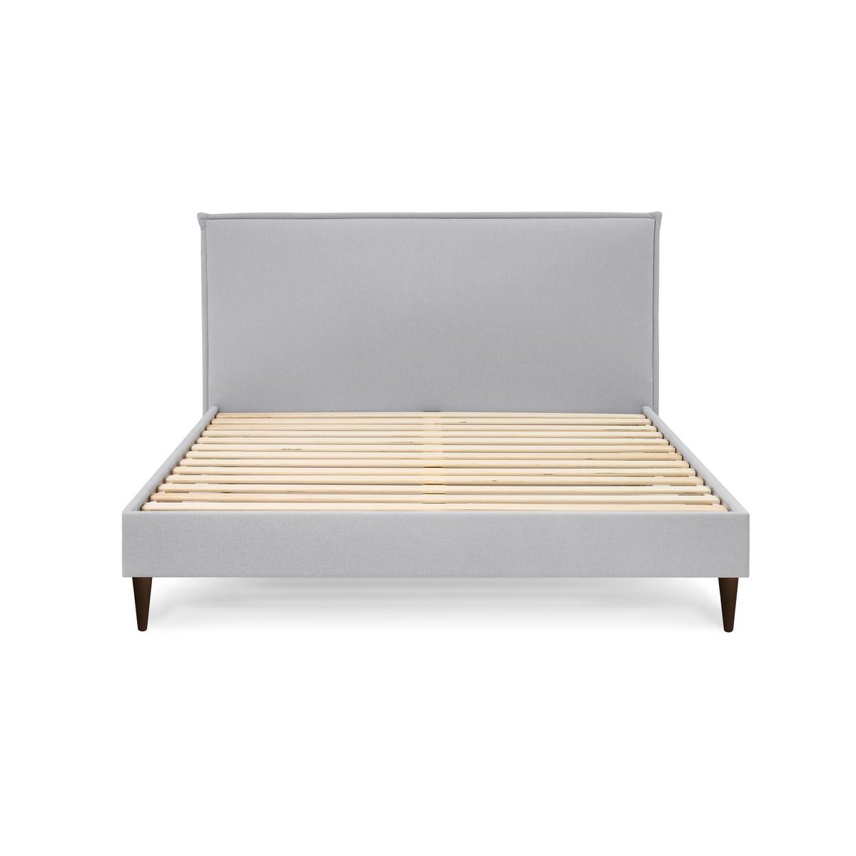 Lit bois revêtement tissu, SARY gris, BOBOCHIC