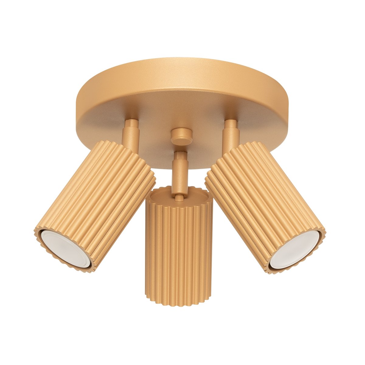 Plafonnier Aluminium Doré GU10 3 Karbon jaune, EDEN