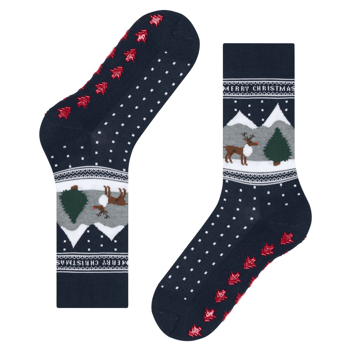 Chaussettes White X-Mas Opaque space bleu, BURLINGTON