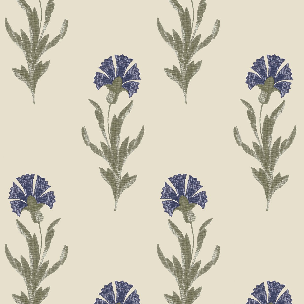Papier peint fleuri Dandelion bleu, vert, beige, LAURA ASHLEY