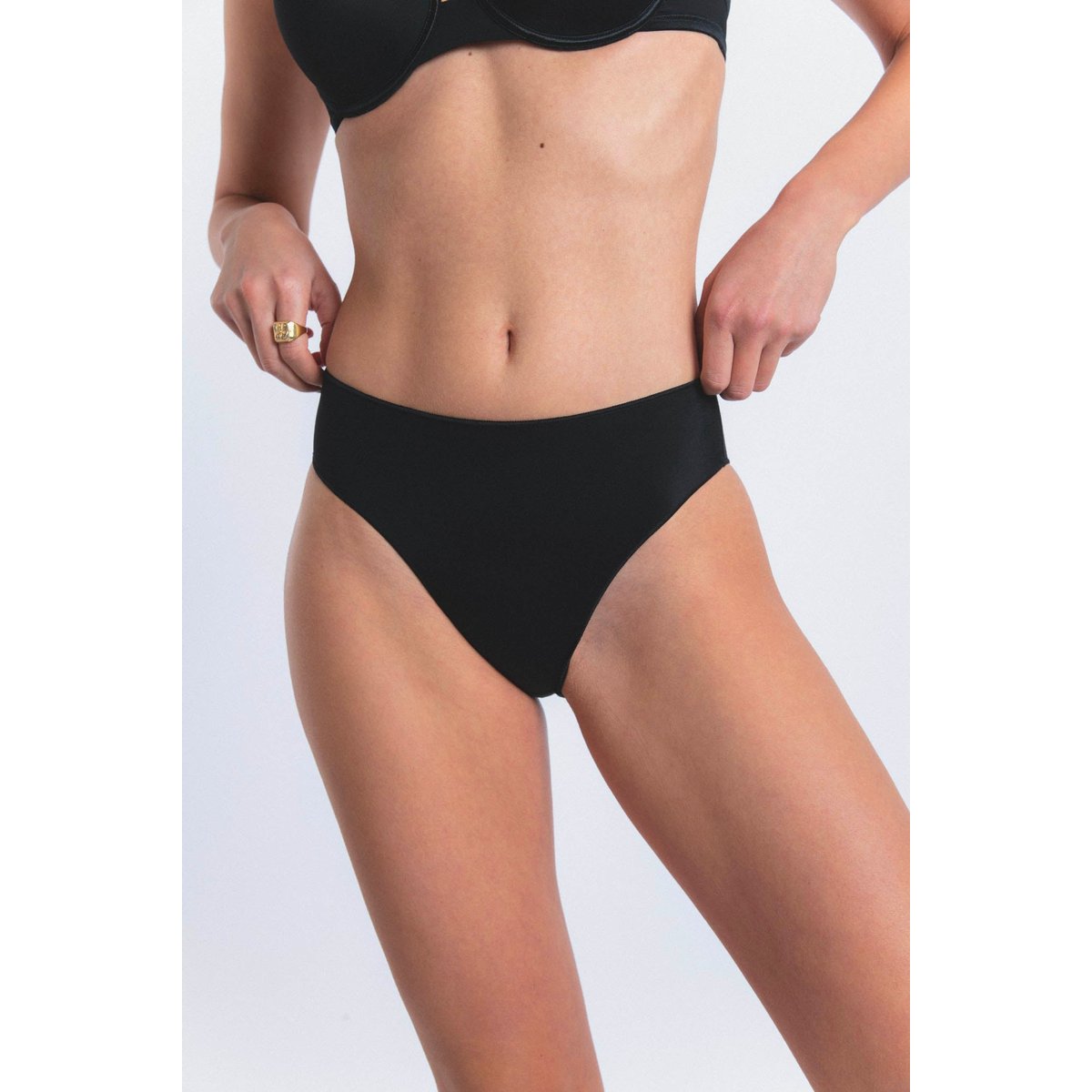 Culotte haute en microfibre LES INVISIBLES noir, MAISON LEJABY