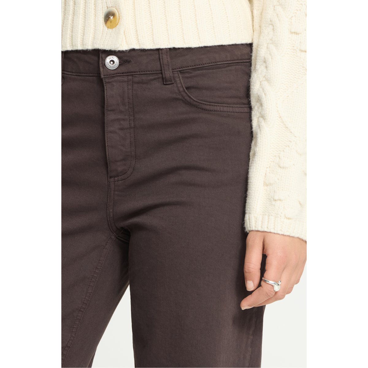 Jeans marron coffee bean, ICHI