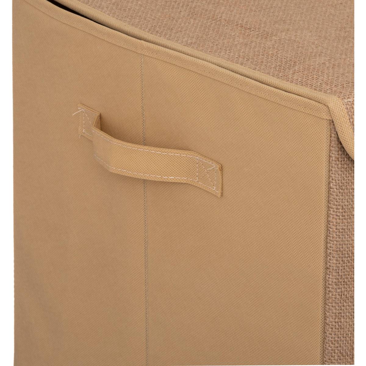 Coffre de rangement enfant pliable en jute YUKI marron, ATMOSPHERA FOR KIDS