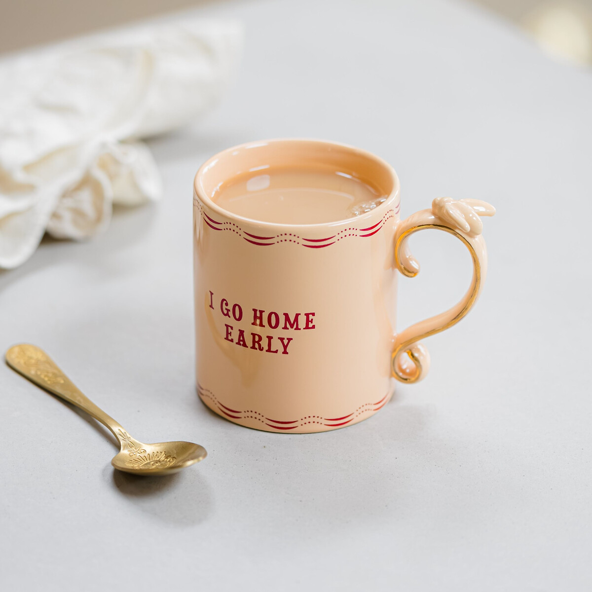 "I go Home Early" Bee Handle Mug orange, YVONNE ELLEN