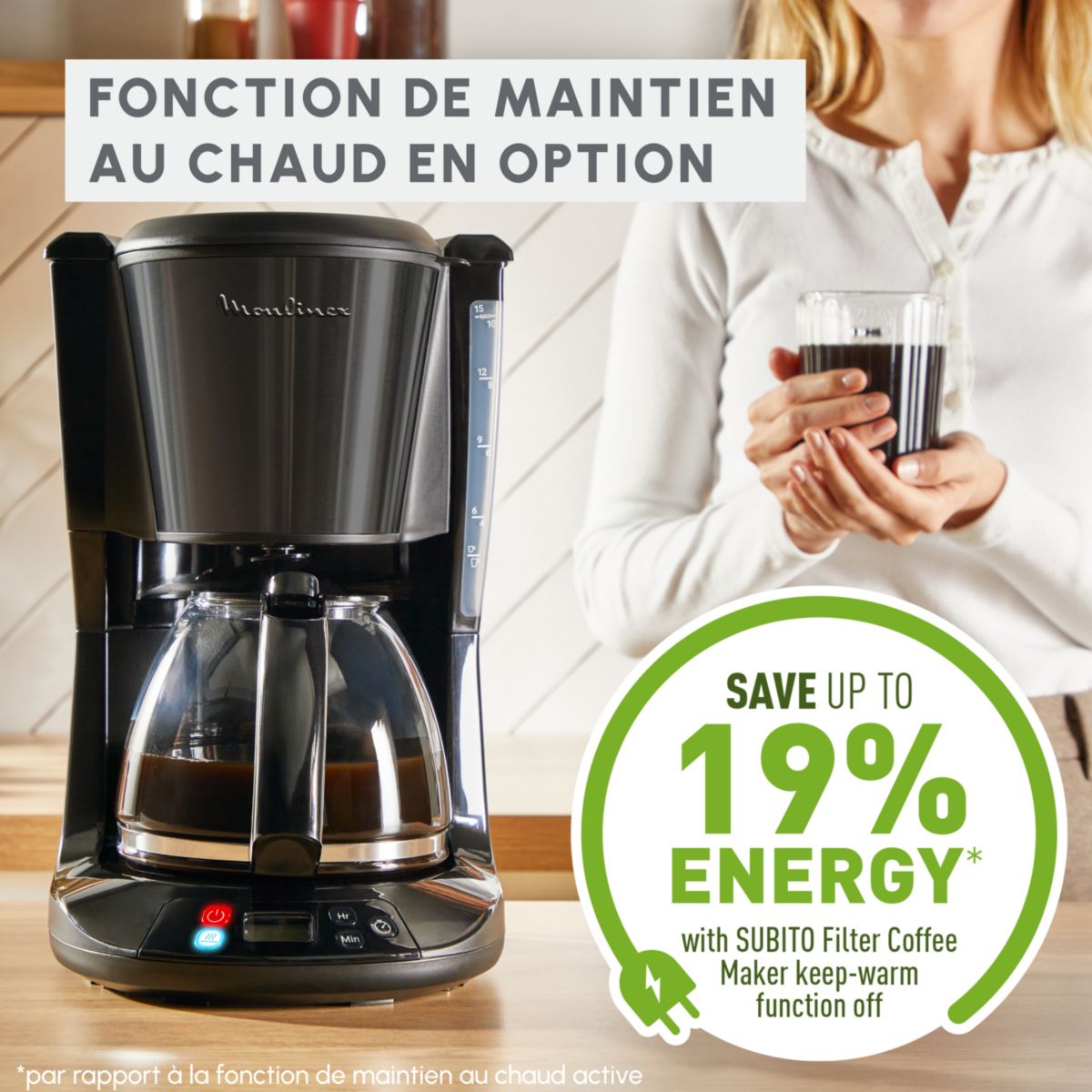 Cafetière filtre FG5S28E0 couleur unique, MOULINEX