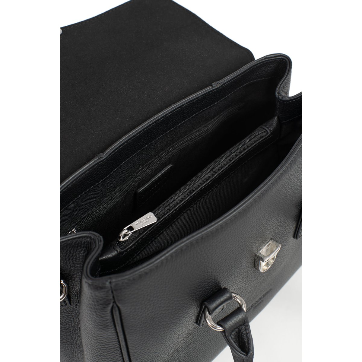 Sac porté main 2 poignées  AURORE noir, HEXAGONA