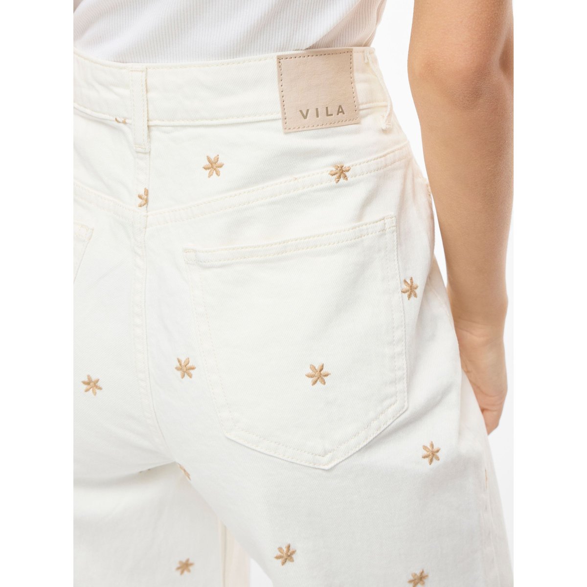 Jean Droit white denim, VILA