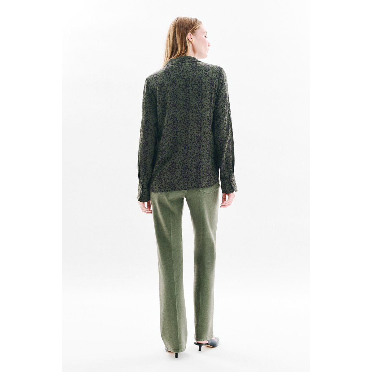 Chemise Coupe droite CLEONY vert kaki, CAROLL