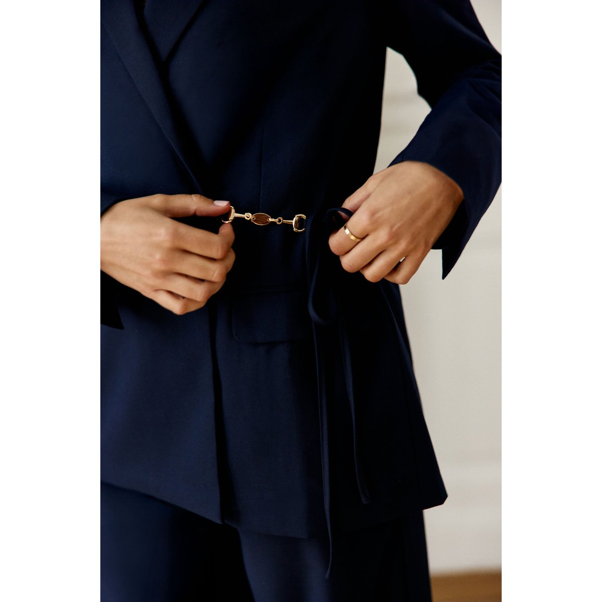Veste col tailleur uni VIAMA 25-marine, LA PETITE ETOILE