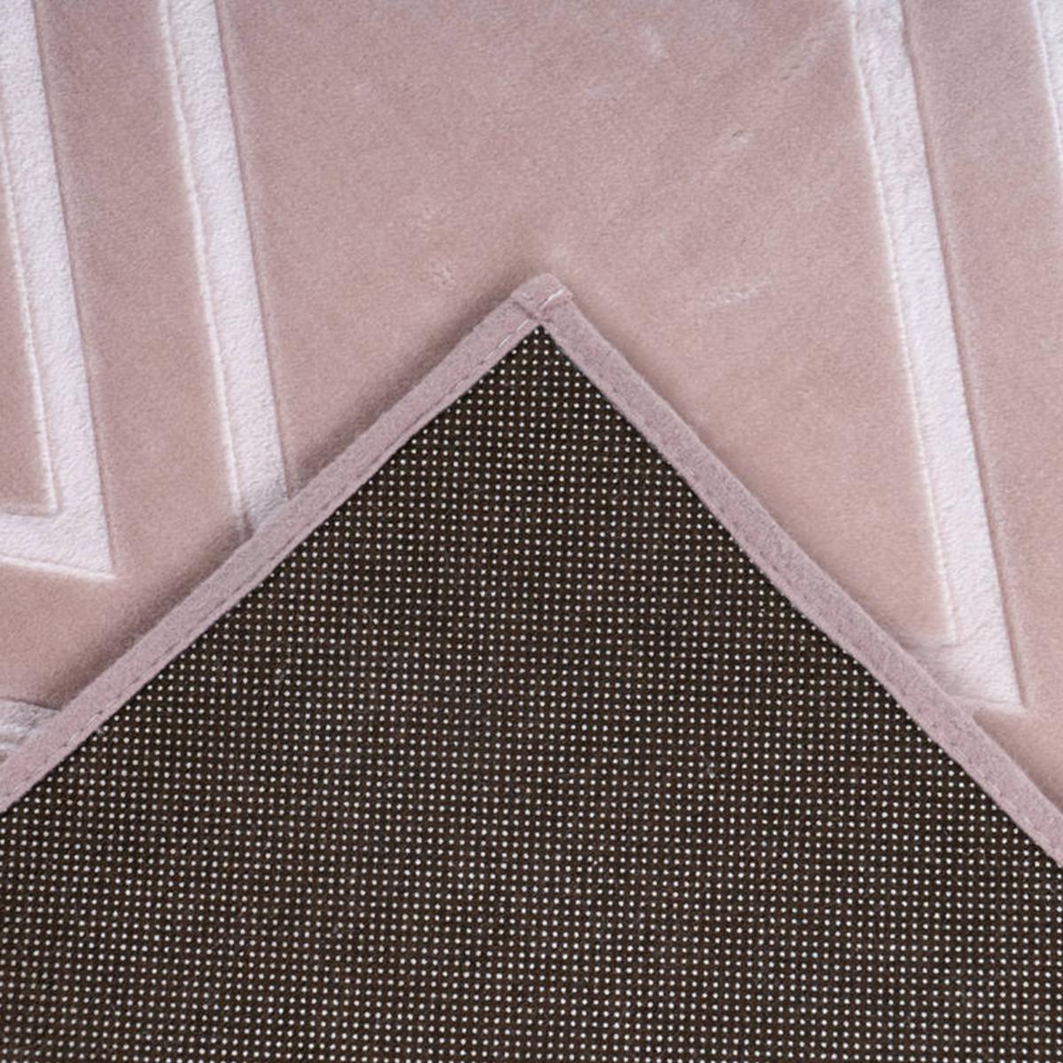 Tapis salon et chambre tufté motif géométrique NOKAL 1 rose, UN AMOUR DE TAPIS