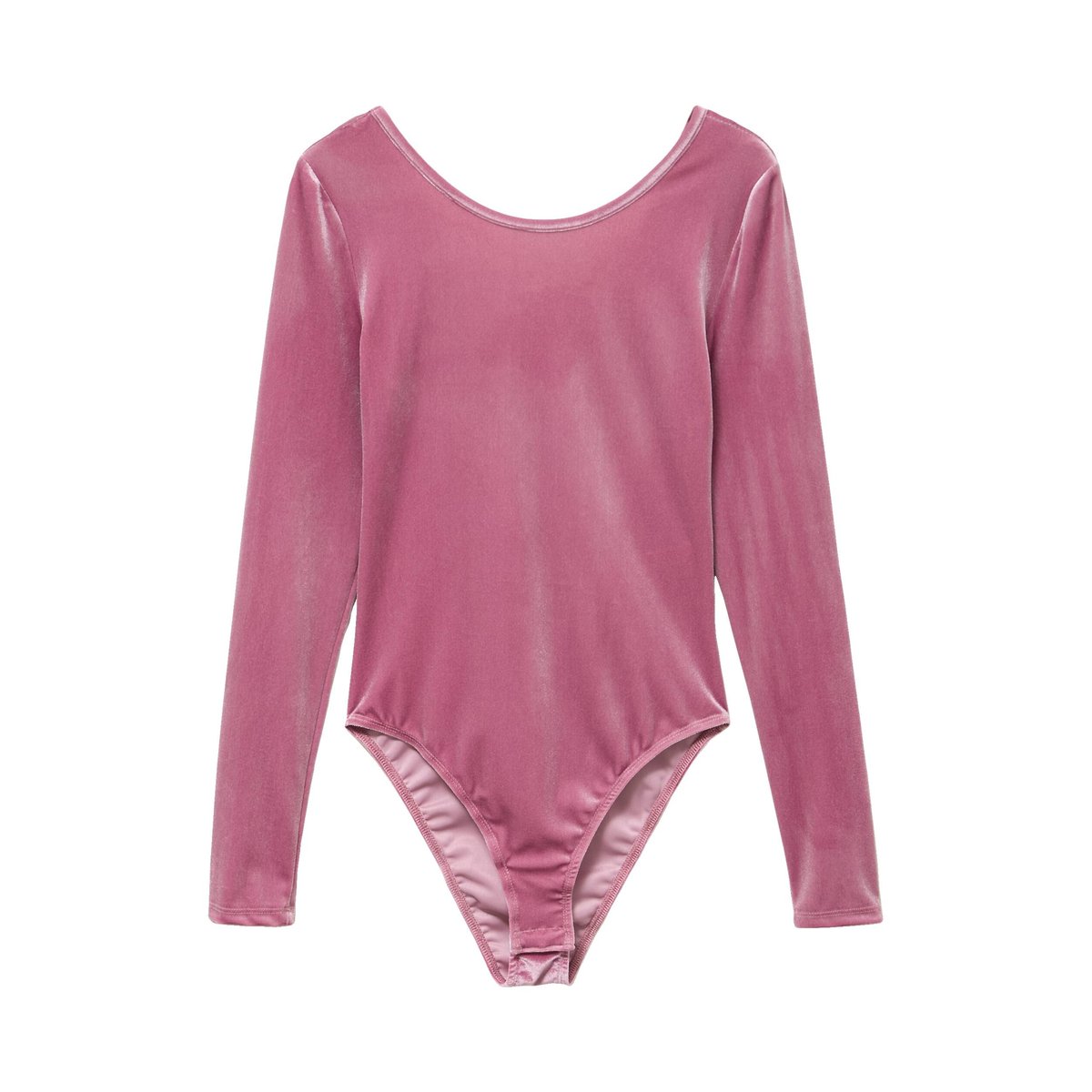 Body en velours décolleté dos rose clair, CACHE CACHE