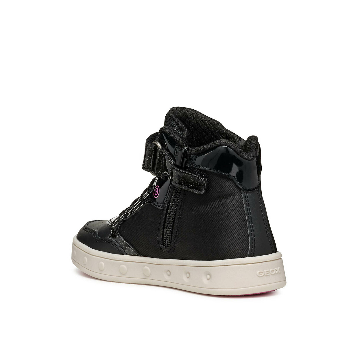 Kids' Skylin x Mini LED High Top Trainers black, GEOX