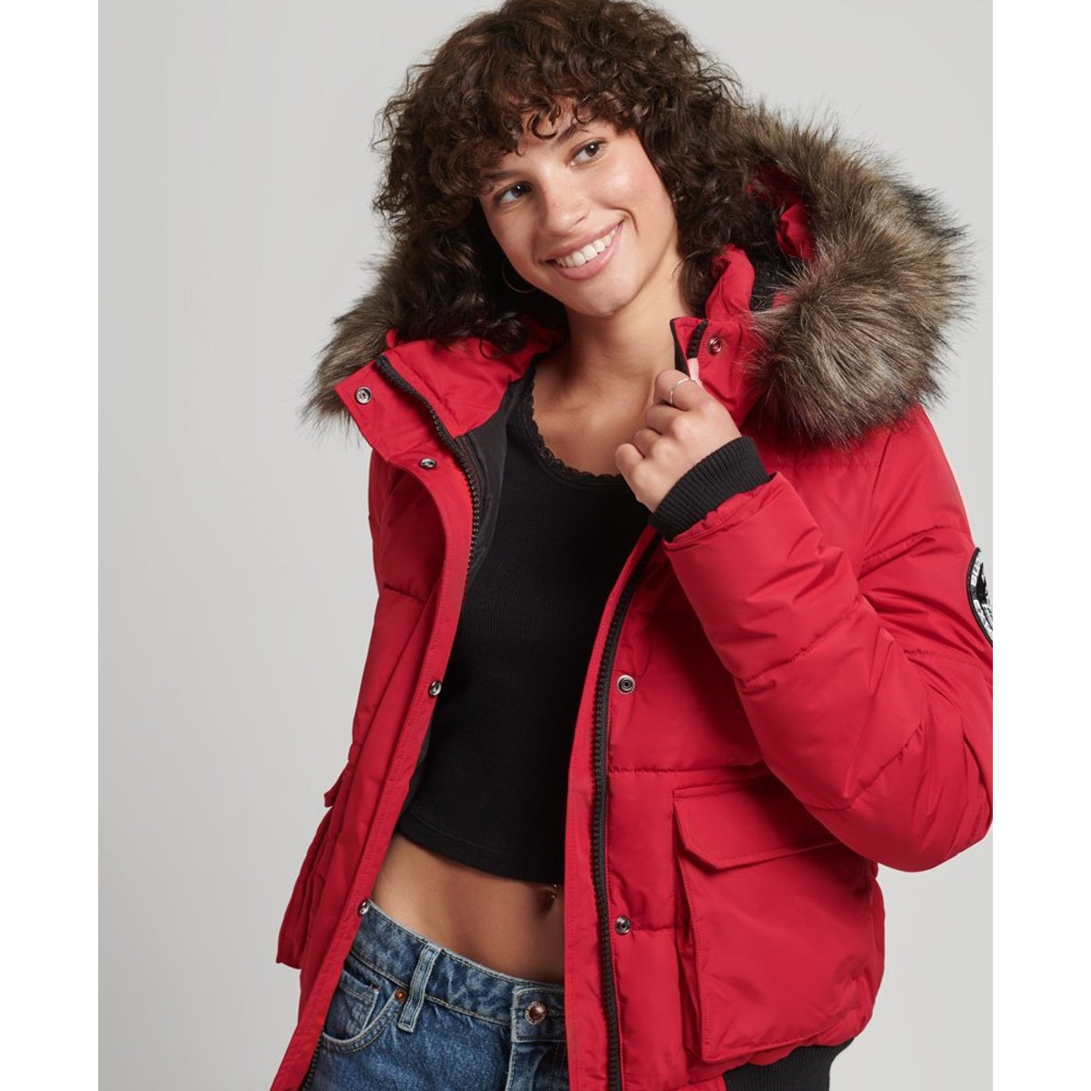 Blouson aviateur Everest Ella piment, SUPERDRY