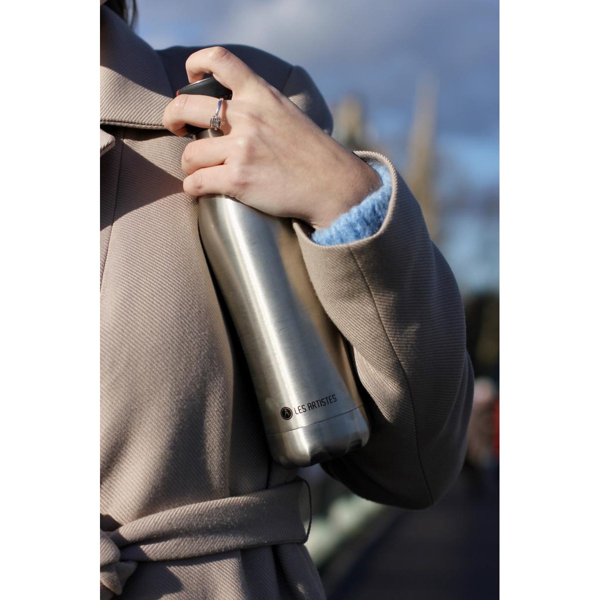 Bouteille isotherme Argentée 750 ml gris, LES ARTISTES PARIS
