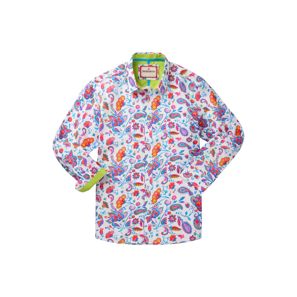 Chemise à manches longues imprimé cachemire multicolore, JOE BROWNS