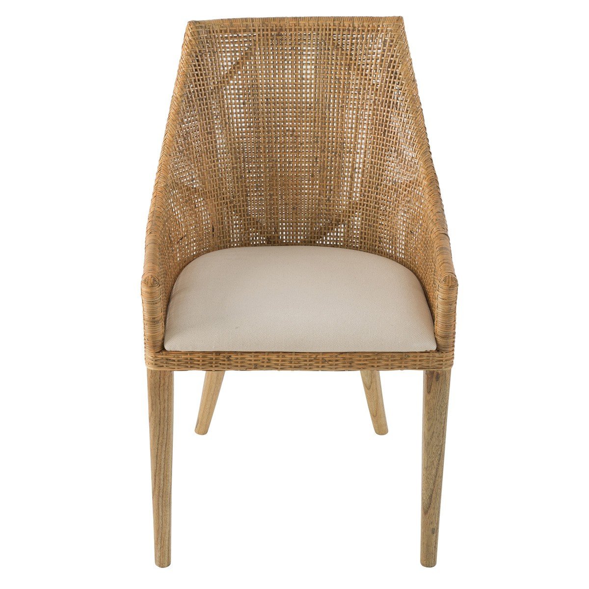 Chaise en rotin H 88cm - JULIE bois, SIGNATURE