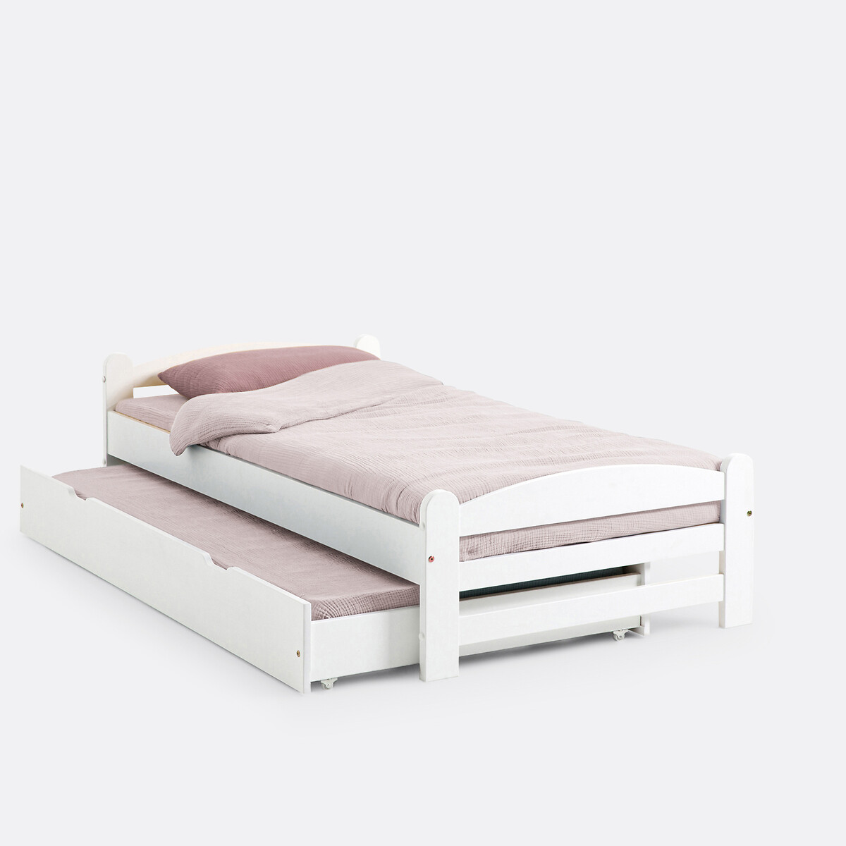 Lit en pin massif avec sommier, Loan blanc, LA REDOUTE INTERIEURS