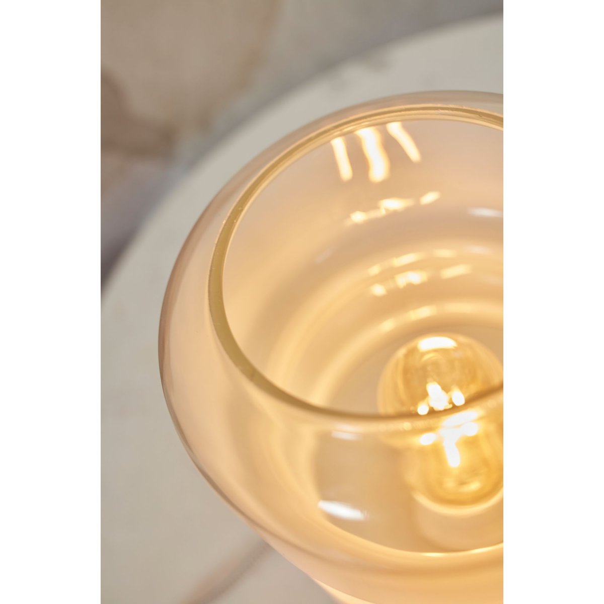 Lampe À Poser Verre VERONA blanc, IT'S ABOUT ROMI
