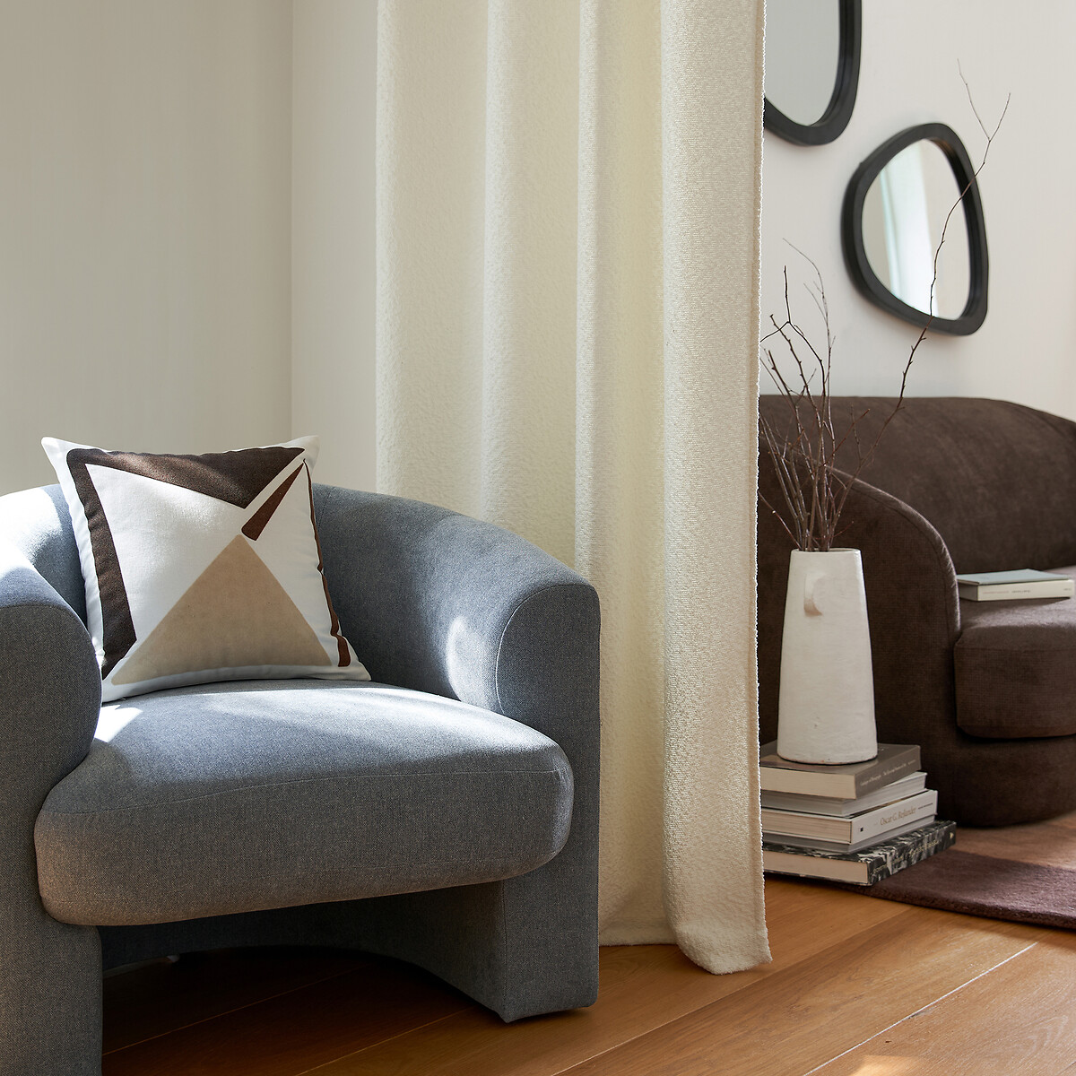 Darci Loop Curtain with Eyelets ecru , LA REDOUTE INTERIEURS