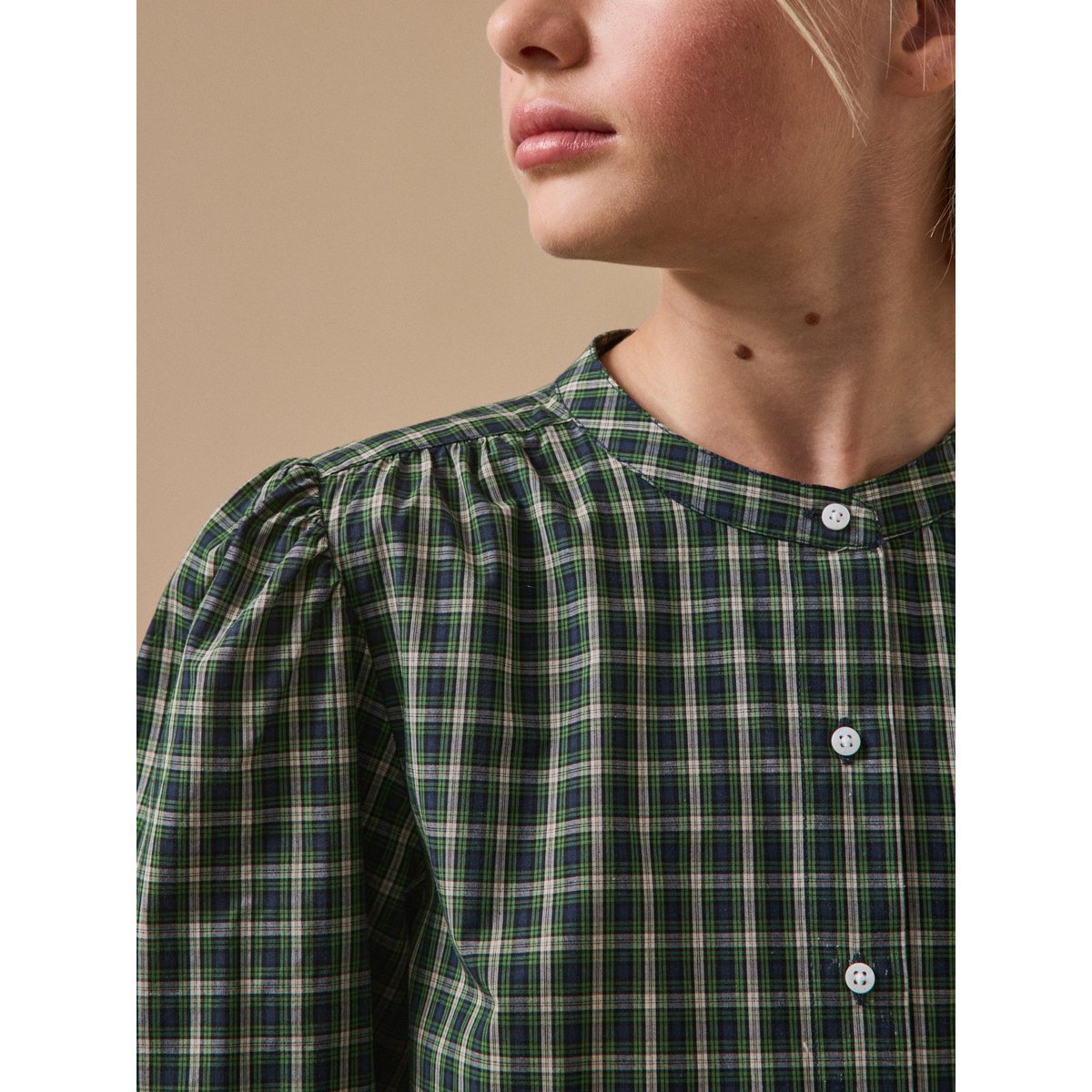Chemise à carreaux carreaux vert, CYRILLUS