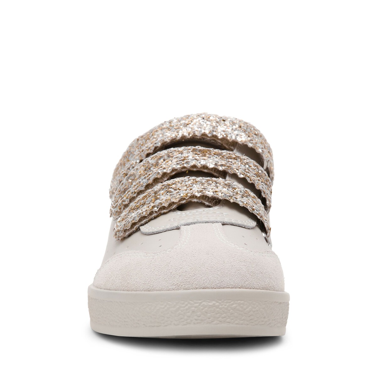 Sapatilhas com barra autoaderente, em pele, DAYBREAK branc/lantejoulas, STEVE MADDEN