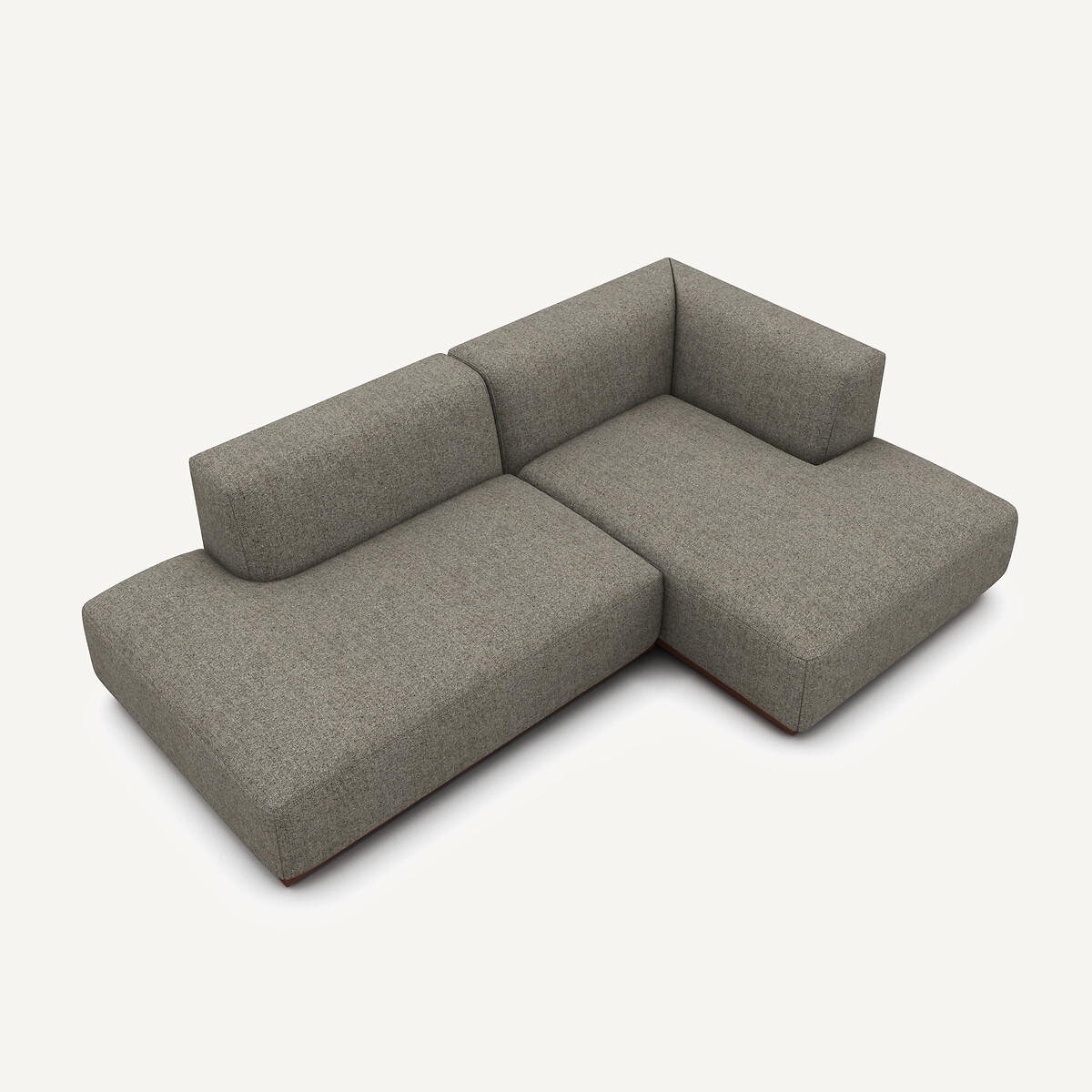 Sofá esquinero recto de tweed, JACOPO capuchino, AM.PM