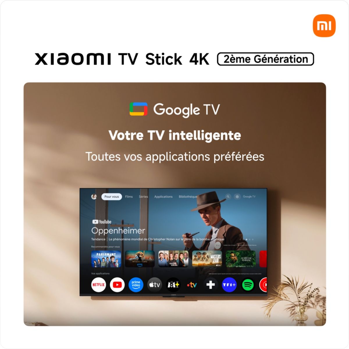 Clé TV STICK TV 4K OB6-EU couleur unique, XIAOMI