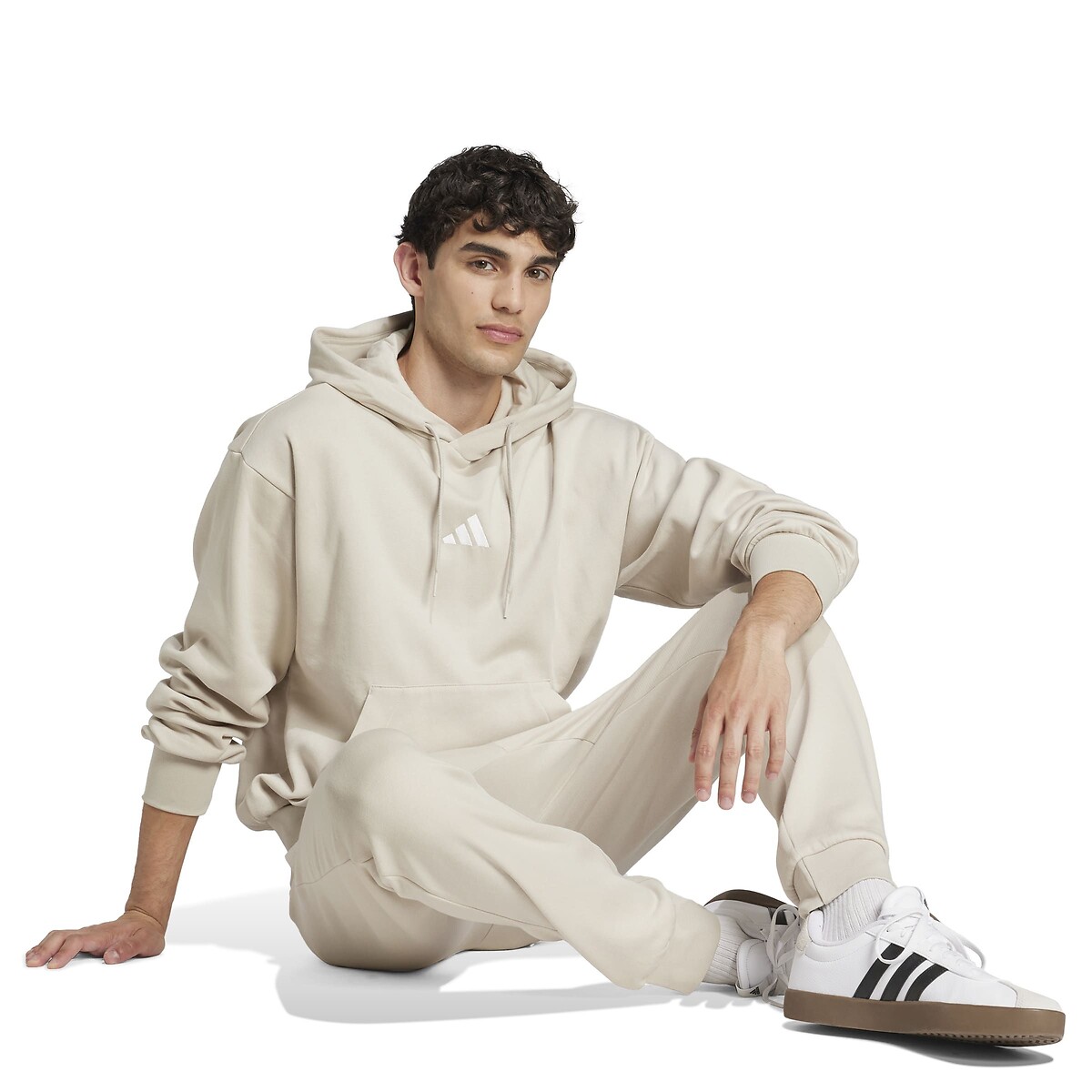 Sweat com capuz em moletão Essential Feelcozy bege, ADIDAS SPORTSWEAR