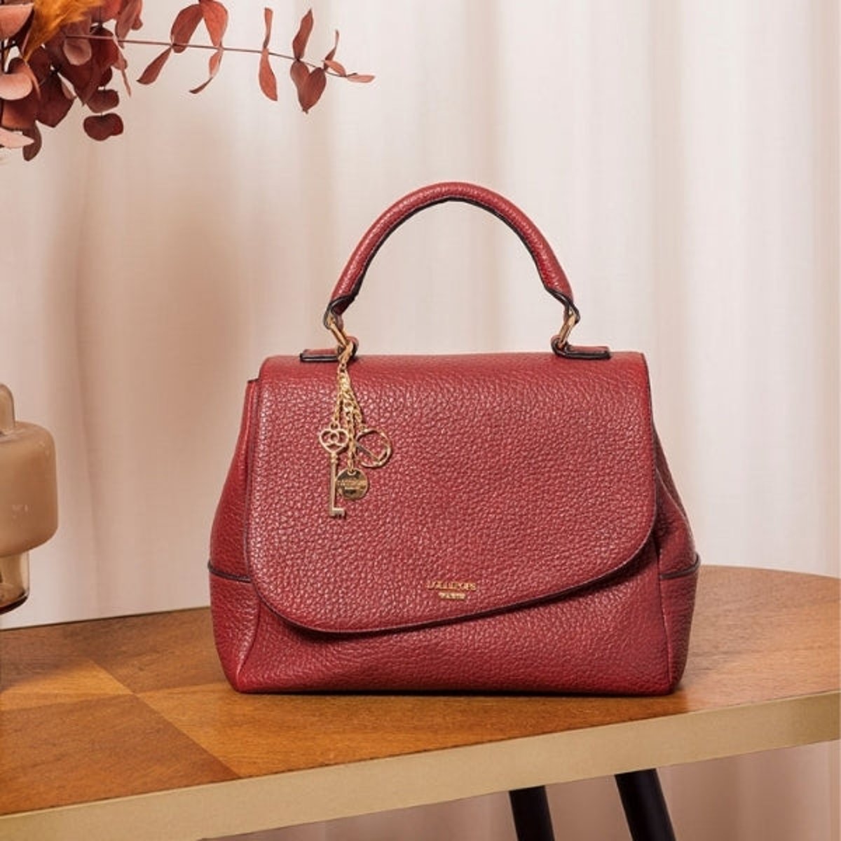 Grand sac porté épaule Todora doré,rouge, LOLLIPOPS