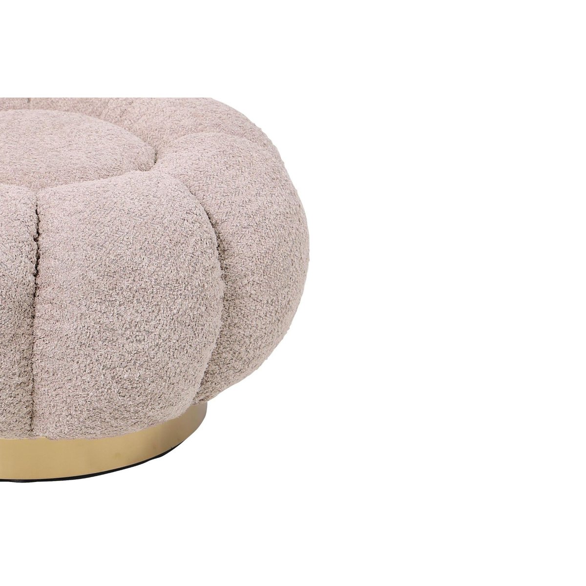 Pouf en tissu bouclé en forme de fleur D65 - JUST rose poudré, HELLIN, DEPUIS 1862