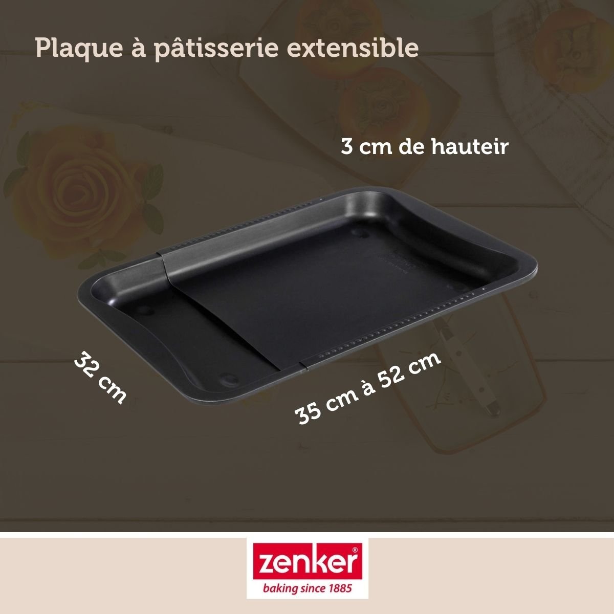 Lot de 2 moules à gâteaux 35-52/32/3 cm Black mettallic Black noir, ZENKER