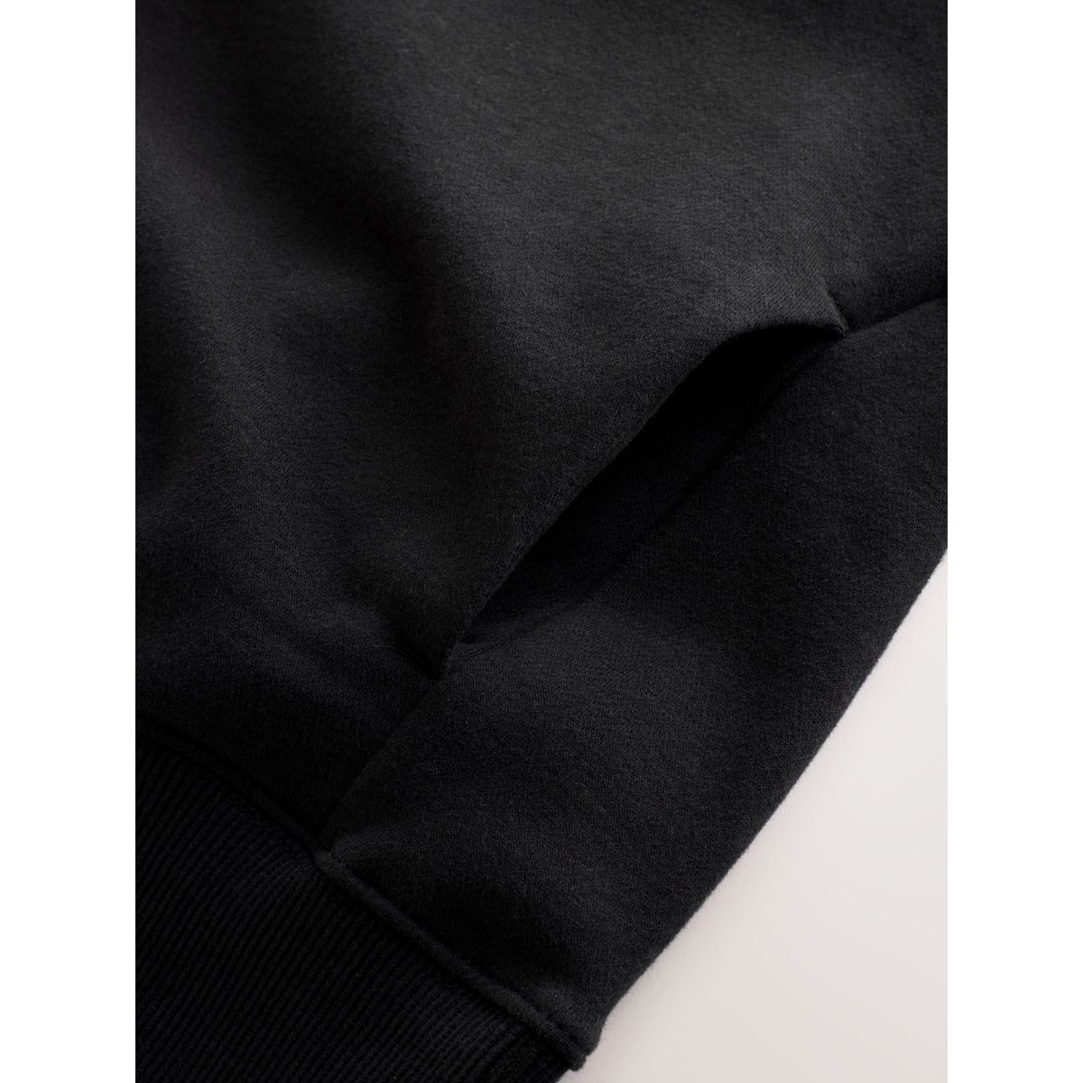 Sweat à capuche style sport enfiler noir, NEXT