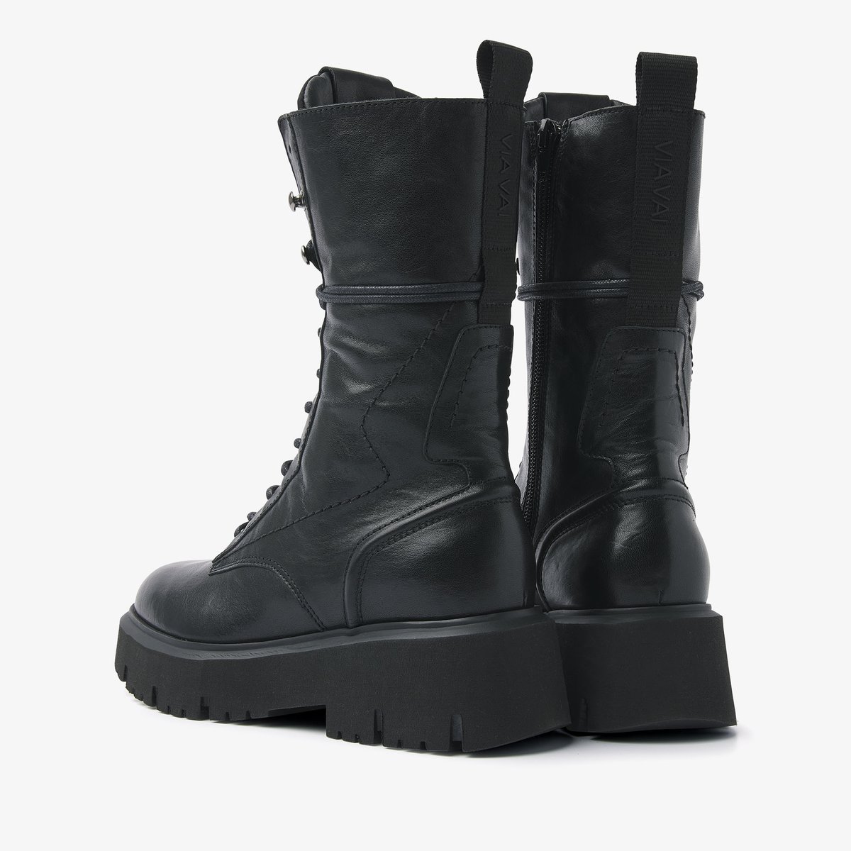 Boots en cuir ZIVA RAVE noir, VIA VAI