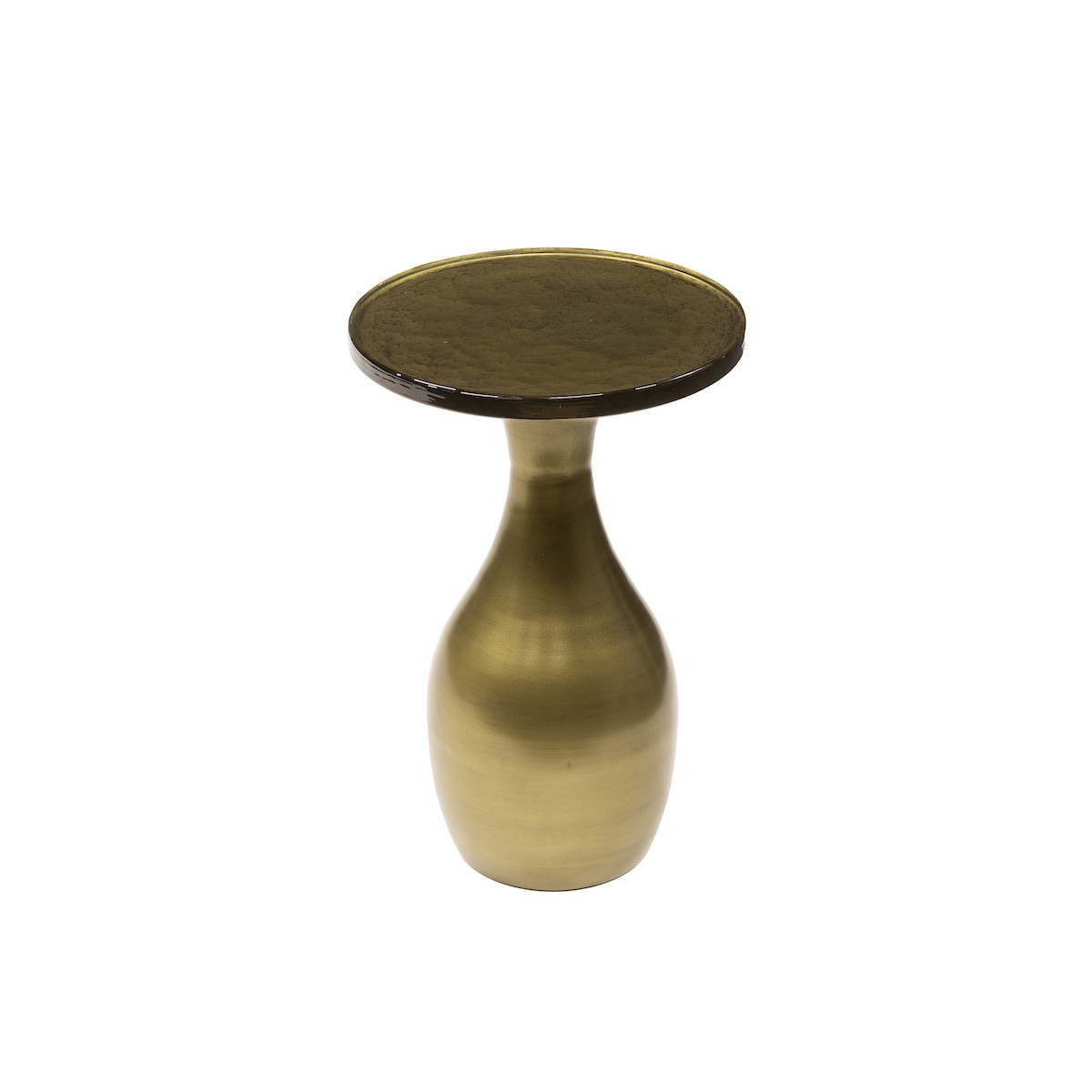 Set de tables d'appoint en métal et verre - SELENA or, MATHI DESIGN