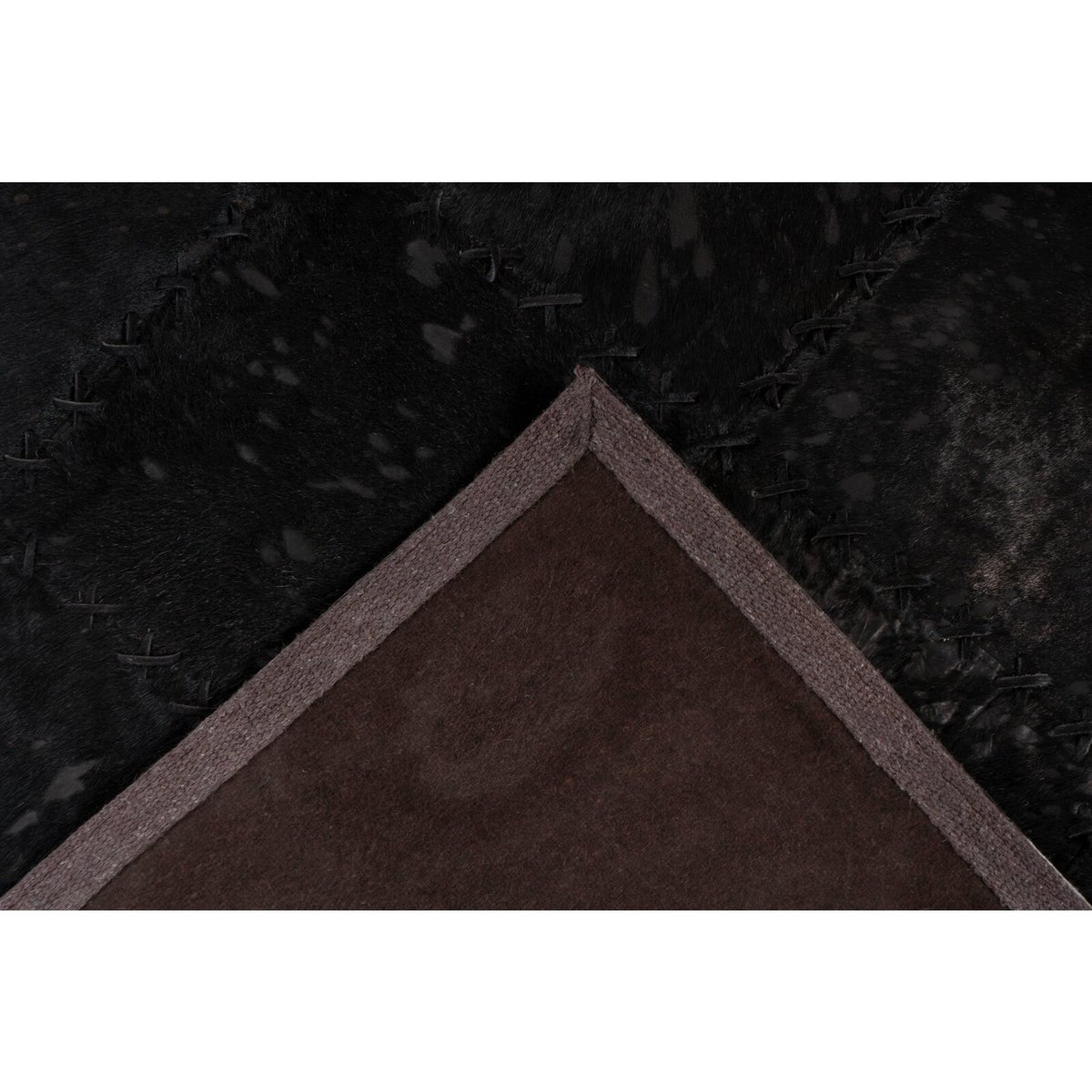 Tapis rectangulaire en cuir voilà noir, ARTE ESPINA