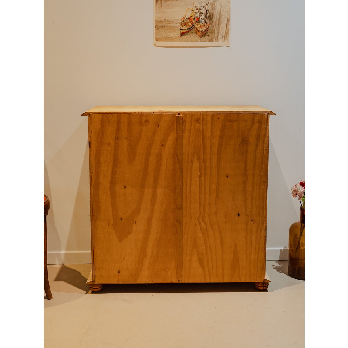 Commode en bois brut Garance N°616 - Bon état bois clair, DEBONGOUT