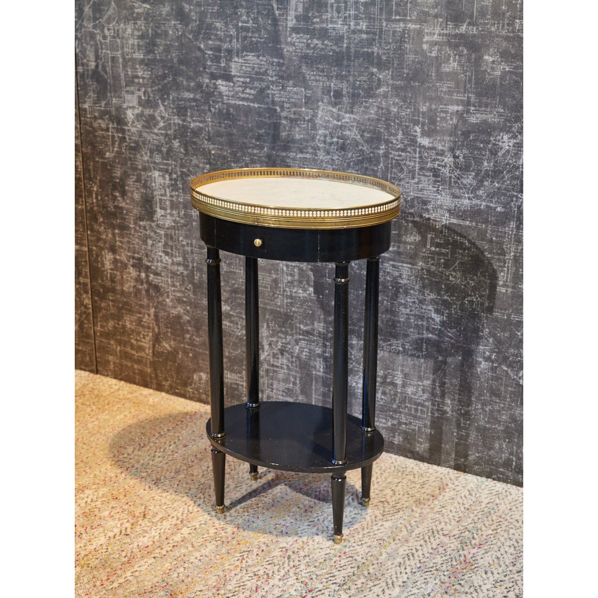 Guéridon en bois Alfred N°202 - Bon état noir, DEBONGOUT