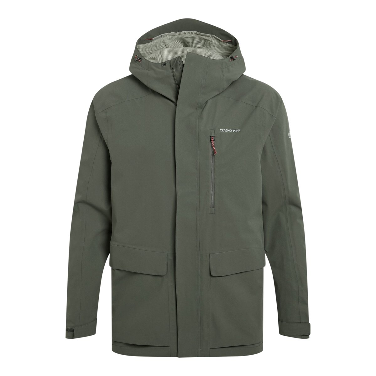 Veste imperméable à capuche LORTON kaki foncé, CRAGHOPPERS