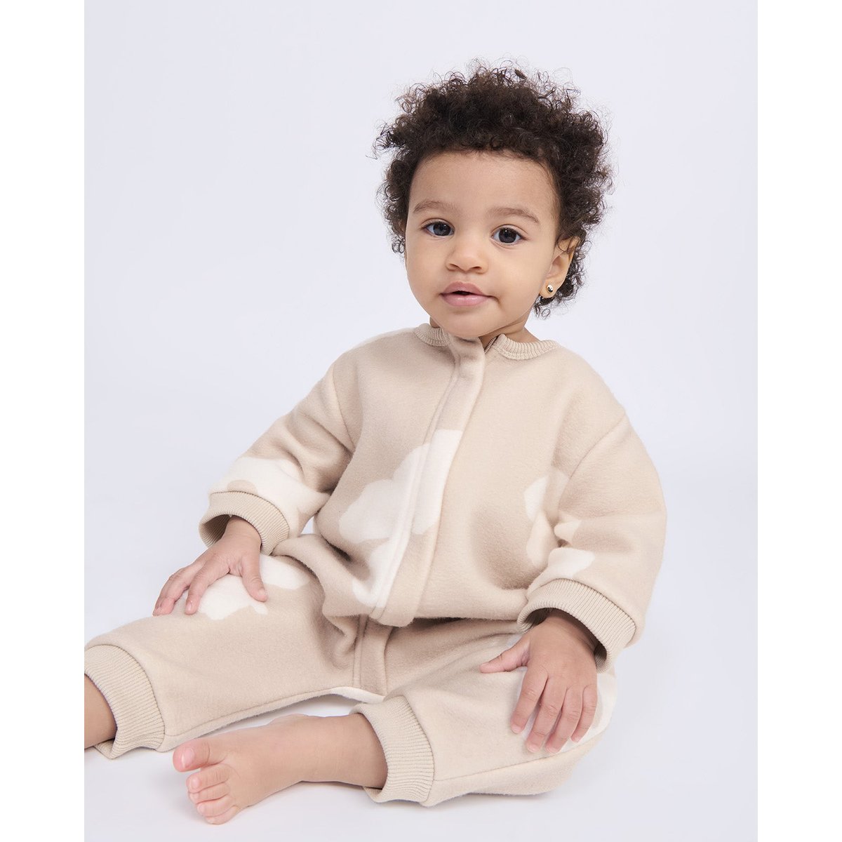 Combinaison imprimé fleuri beige latte, EMOI EMOI