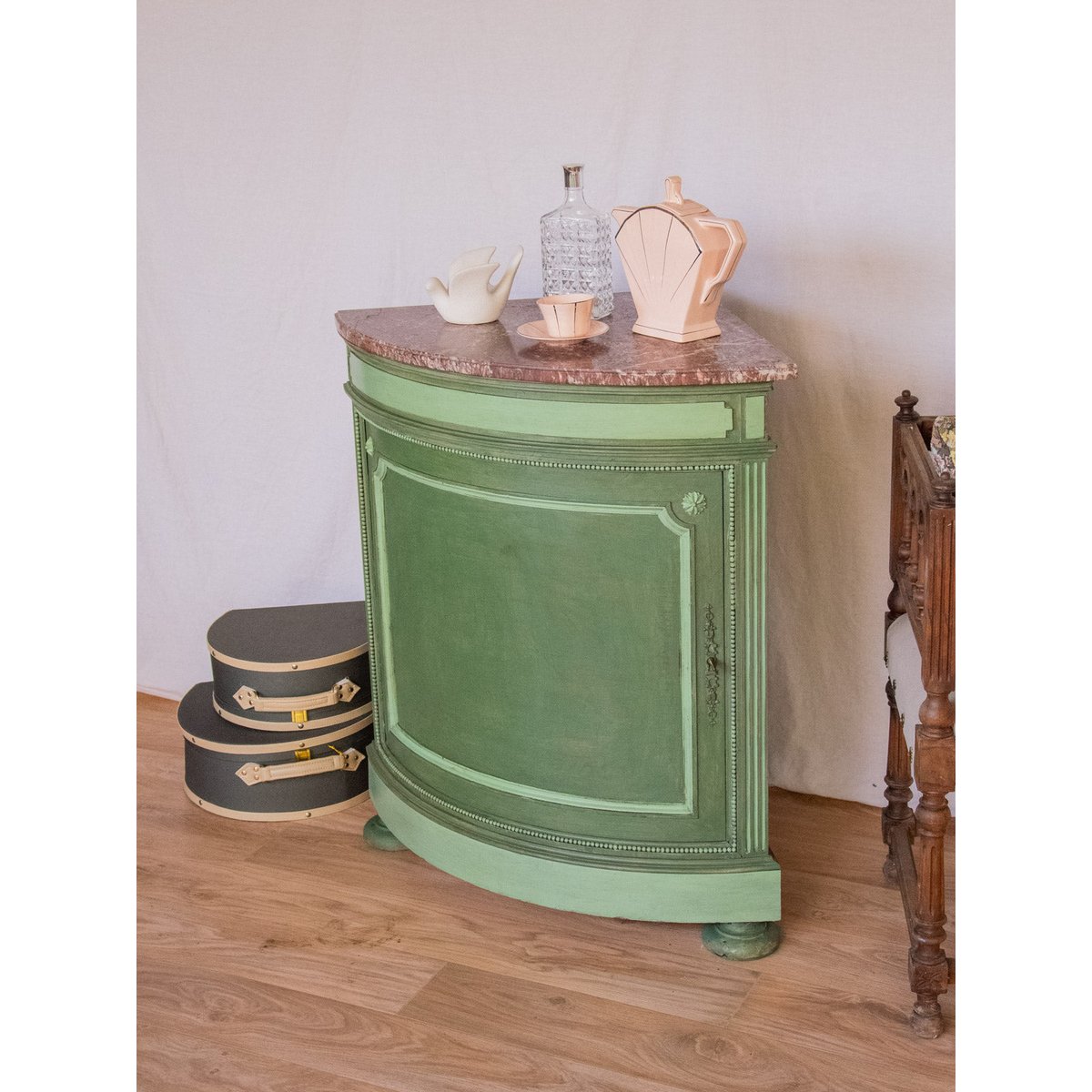 Ncoignure en bois Gilbert N°604 - Bon état vert, DEBONGOUT