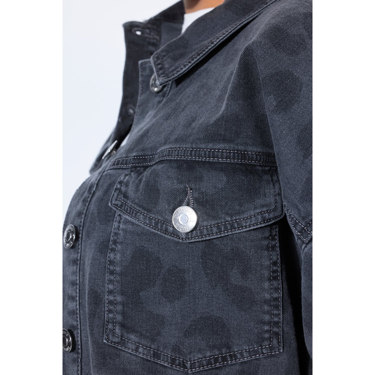 Veste en jean oversize jean gris foncé, STUDIO UNTOLD