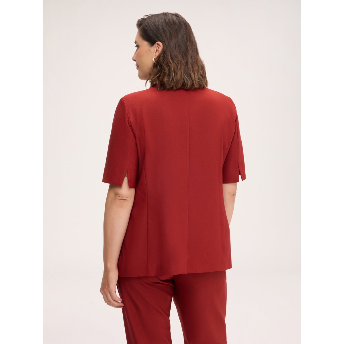 Blazer à fermeture asymétrique marron, FIORELLA RUBINO