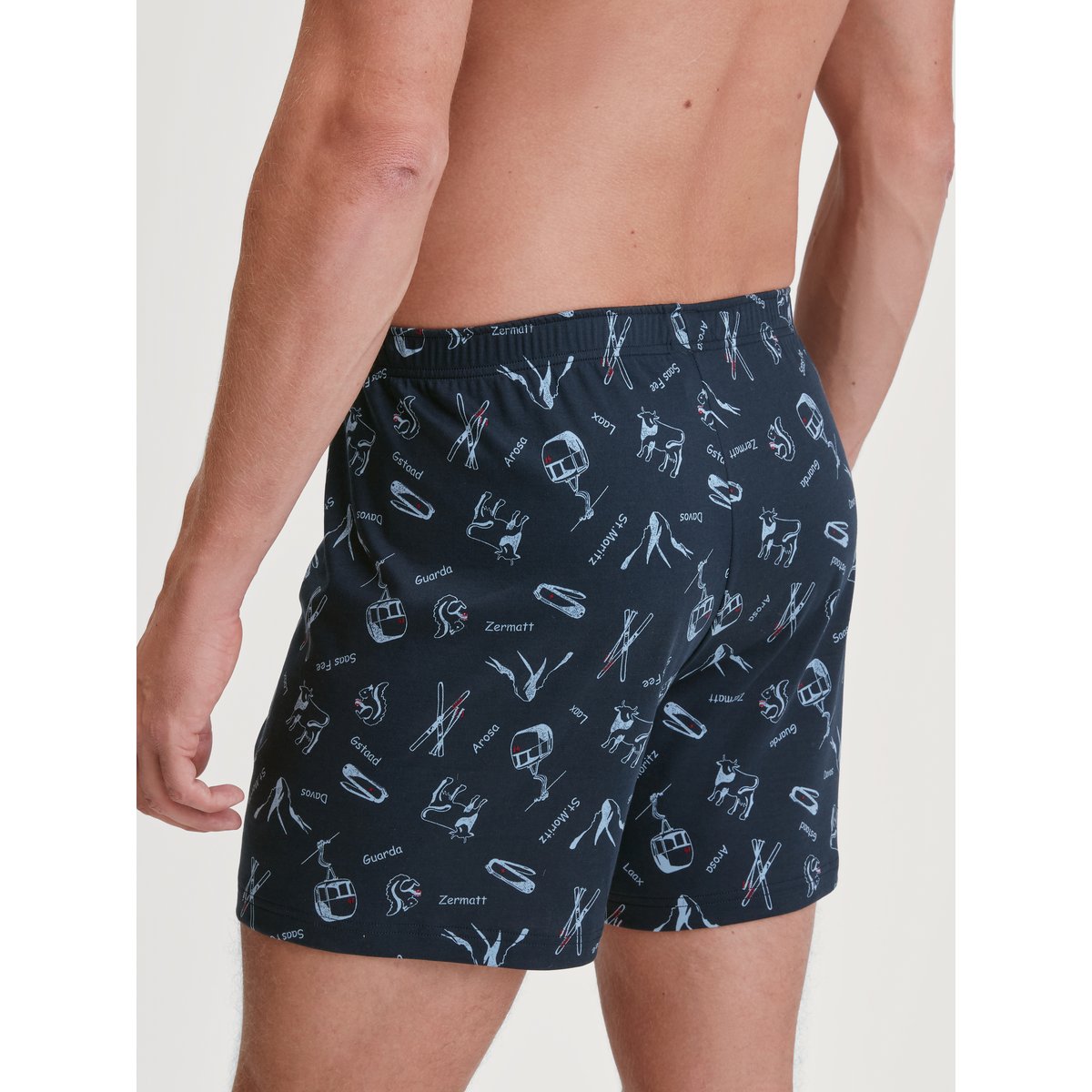 Boxer avec braguette Coton SWISS RESORT saphir foncé, CALIDA