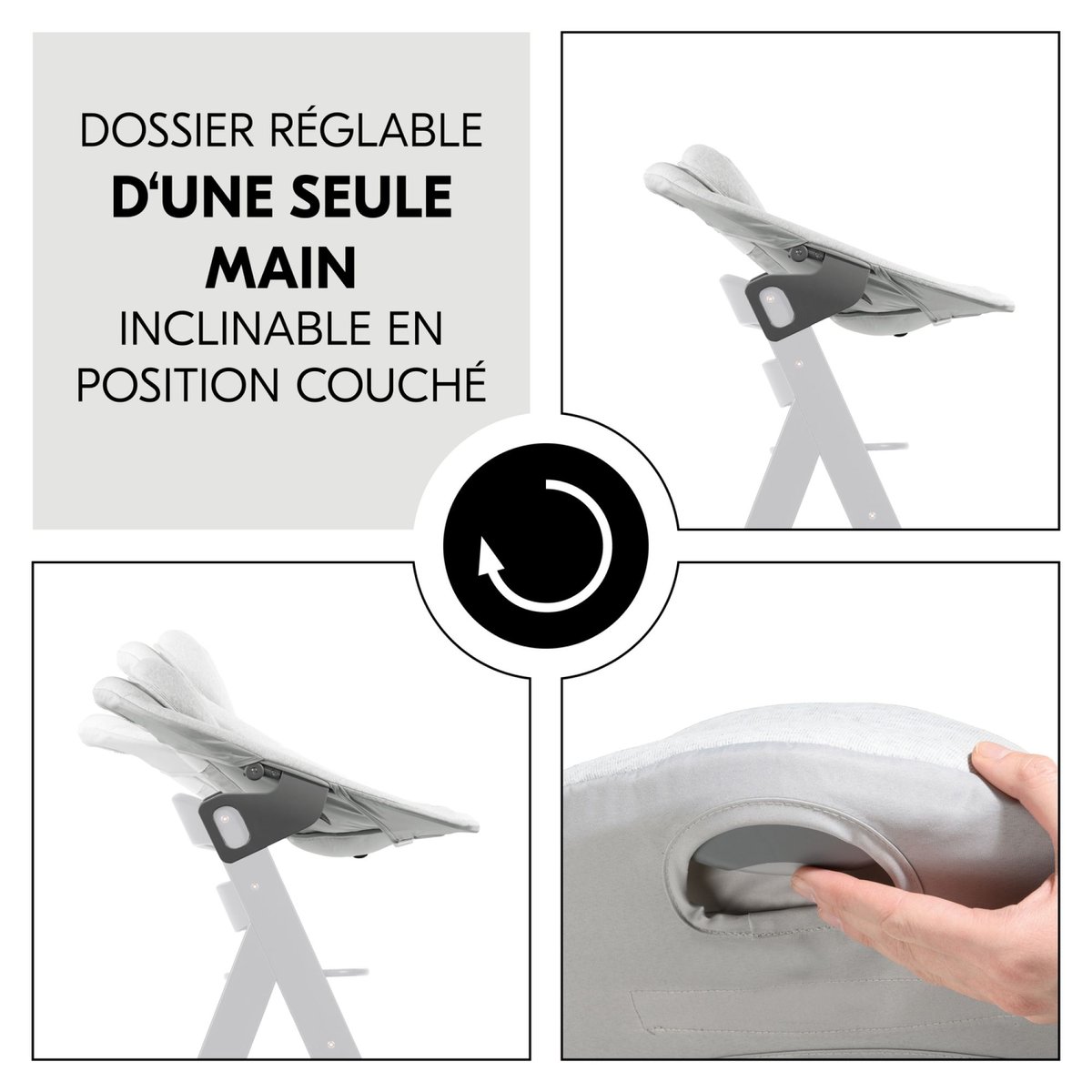 Transat Alpha Bouncer Premium gris clair, HAUCK