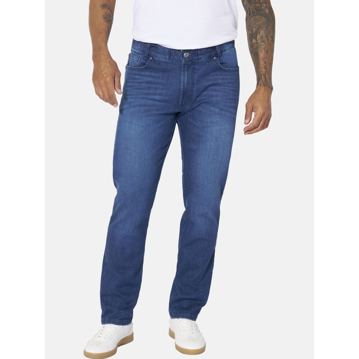 Jeans à taille coulissante SANDUR bleu, JAN VANDERSTORM